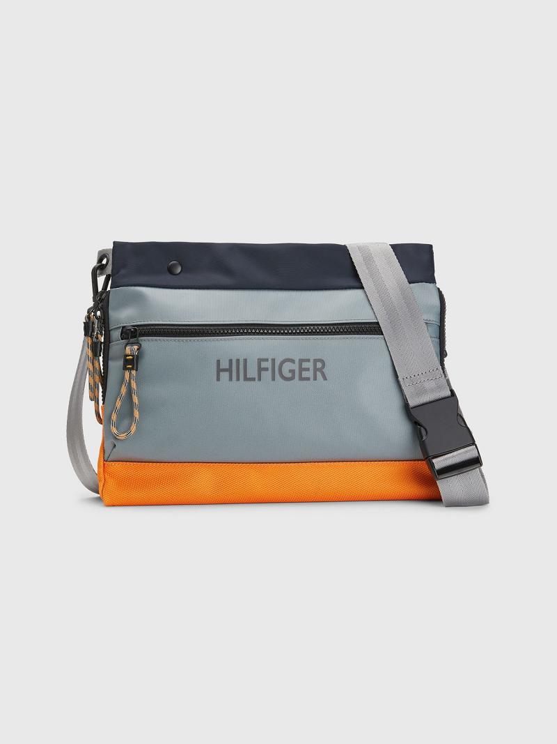 Férfi Tommy Hilfiger Utility Mini Messenger Táska Kék Színes | HU 1498HAP